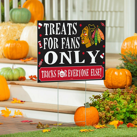 Team Sports America Recommended - Chicago Blackhawks Yard Sign, Halloween Treats for Fans