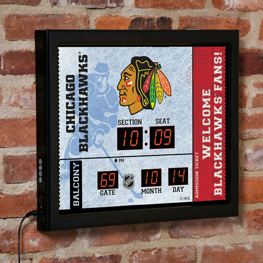 Team Sports America Value - Scoreboard Wall Clock, Chicago Blackhawks