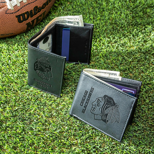 Team Sports America Classic - Chicago Blackhawks, Bi-Fold and Tri-Fold Wallet Gift Set, Black
