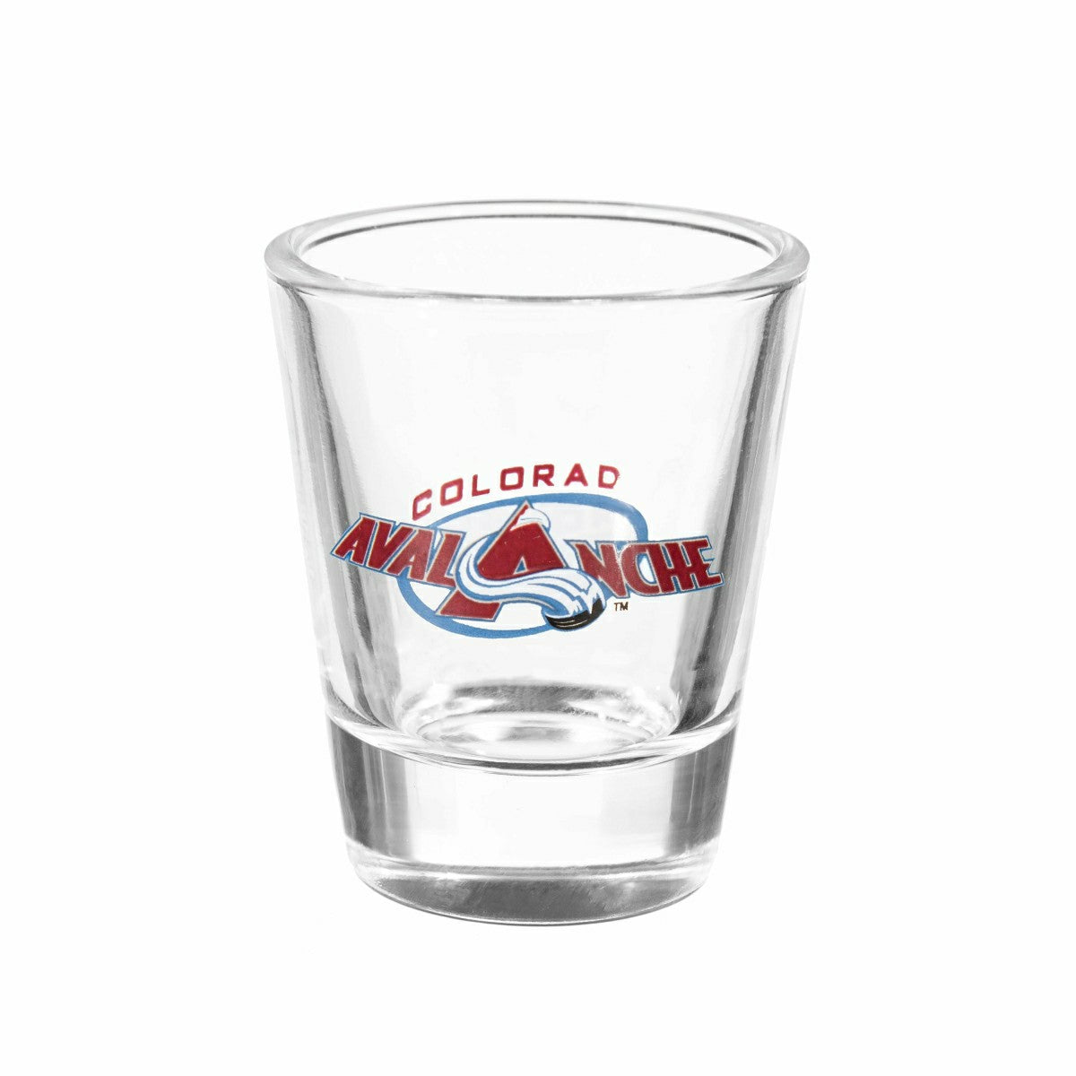 Team Sports America Trending - Colorado Avalanche 4-Piece Ceramic and Glass 2oz. Shot Glass Set
