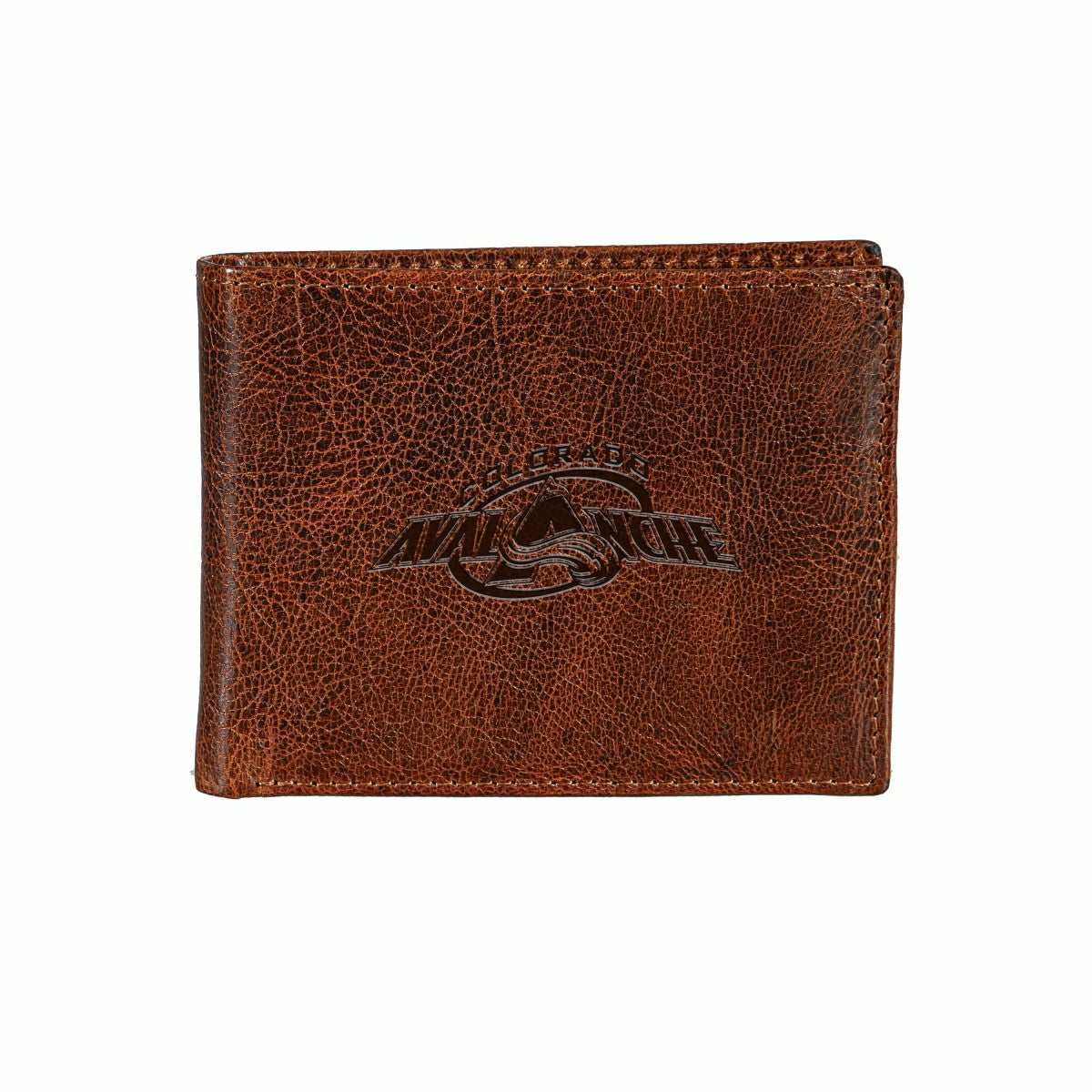 Team Sports America Signature - Colorado Avalanche, Embossed 100% Genuine Tumbled Leather Passcase Bi-