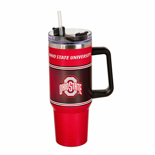 Team Sports America Everyday - 40oz Stainless Steel Canyon Cup w/ Straw, Ohio State University