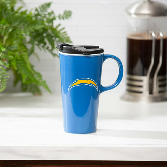 Team Sports America Recommended - Los Angeles Chargers, 17oz Boxed Travel Latte