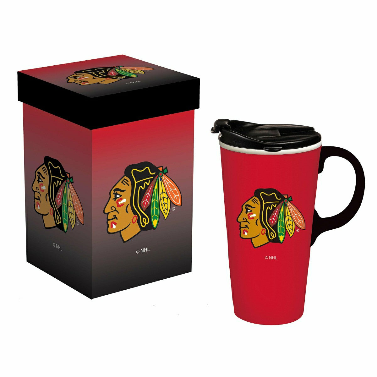 Team Sports America Classic - Boxed Travel Latte Cup, Chicago Blackhawks