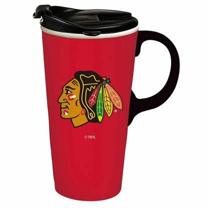 Team Sports America Classic - Boxed Travel Latte Cup, Chicago Blackhawks