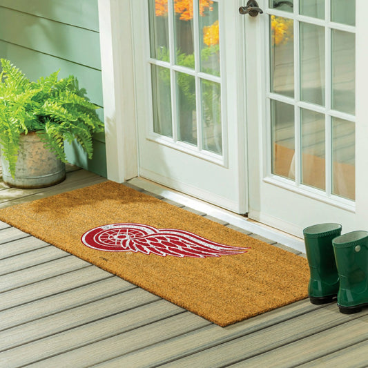 Team Sports America Signature - Detroit Red Wings Extra Large Full Color Coir Mat, 60"x24"
