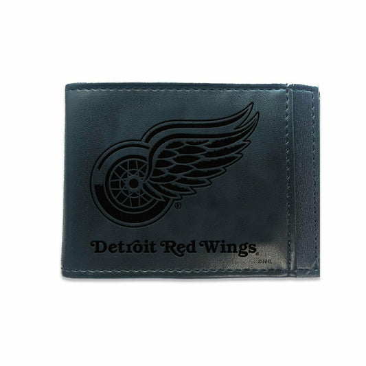 Team Sports America Best Seller - Front Pocket Wallet w/ RFID Blocking, Detroit Red Wings, Black