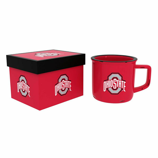 Team Sports America Everyday - Ohio State University Ceramic Camp Cup with Enamel Finish, 14oz