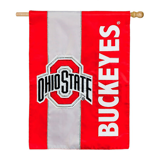 Team Sports America Value - Double-Sided Embellished NCAA College Team Pride Applique House Flag,