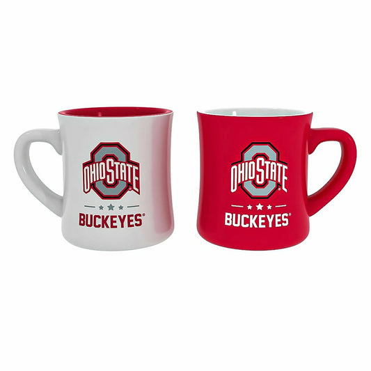 Team Sports America Best Seller - Ohio State University 10oz Ceramic Cup Set, 2pc