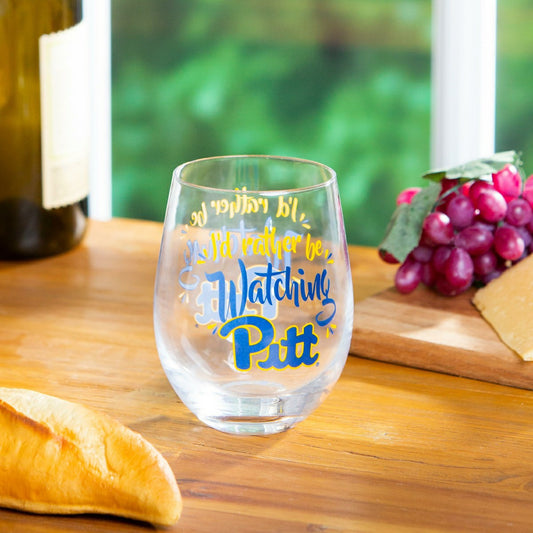 Team Sports America Signature - University of Pittsburgh, 17oz Boxed Stemless Glass