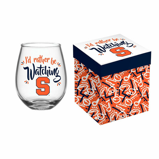 Team Sports America Classic - Syracuse University, 17oz Boxed Stemless Glass