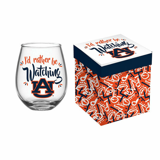 Team Sports America Everyday - Auburn University, 17oz Boxed Stemless Glass