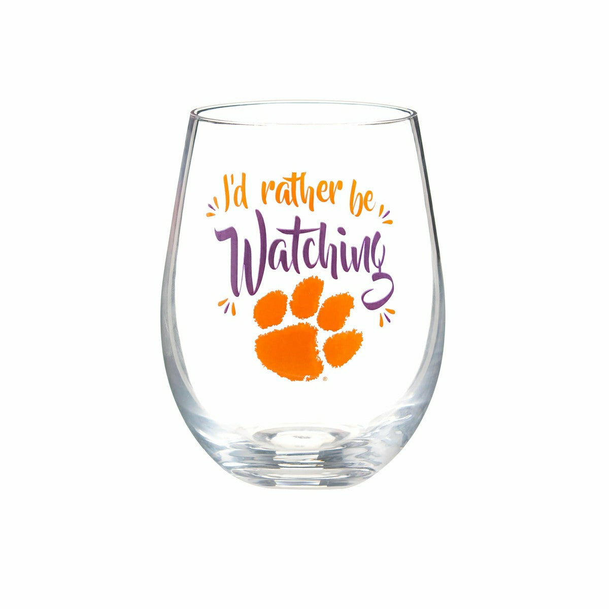 Team Sports America Value - Clemson University, 17oz Boxed Stemless Glass