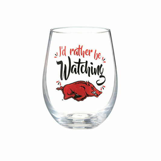 Team Sports America Trending - University of Arkansas, 17oz Boxed Stemless Glass