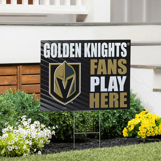 Team Sports America Essential - Las Vegas Golden Knights Coroplast Yard Sign "Fans Play Here"