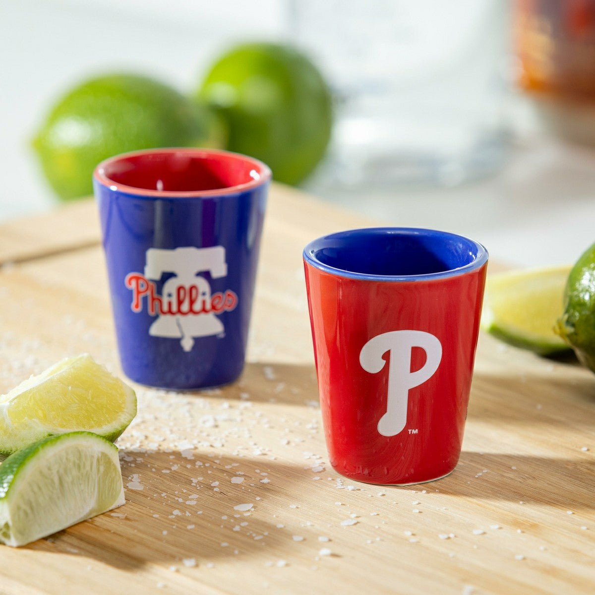 Team Sports America Everyday - Philadelphia Phillies 4-Piece Ceramic 2oz. Shot Glass Set