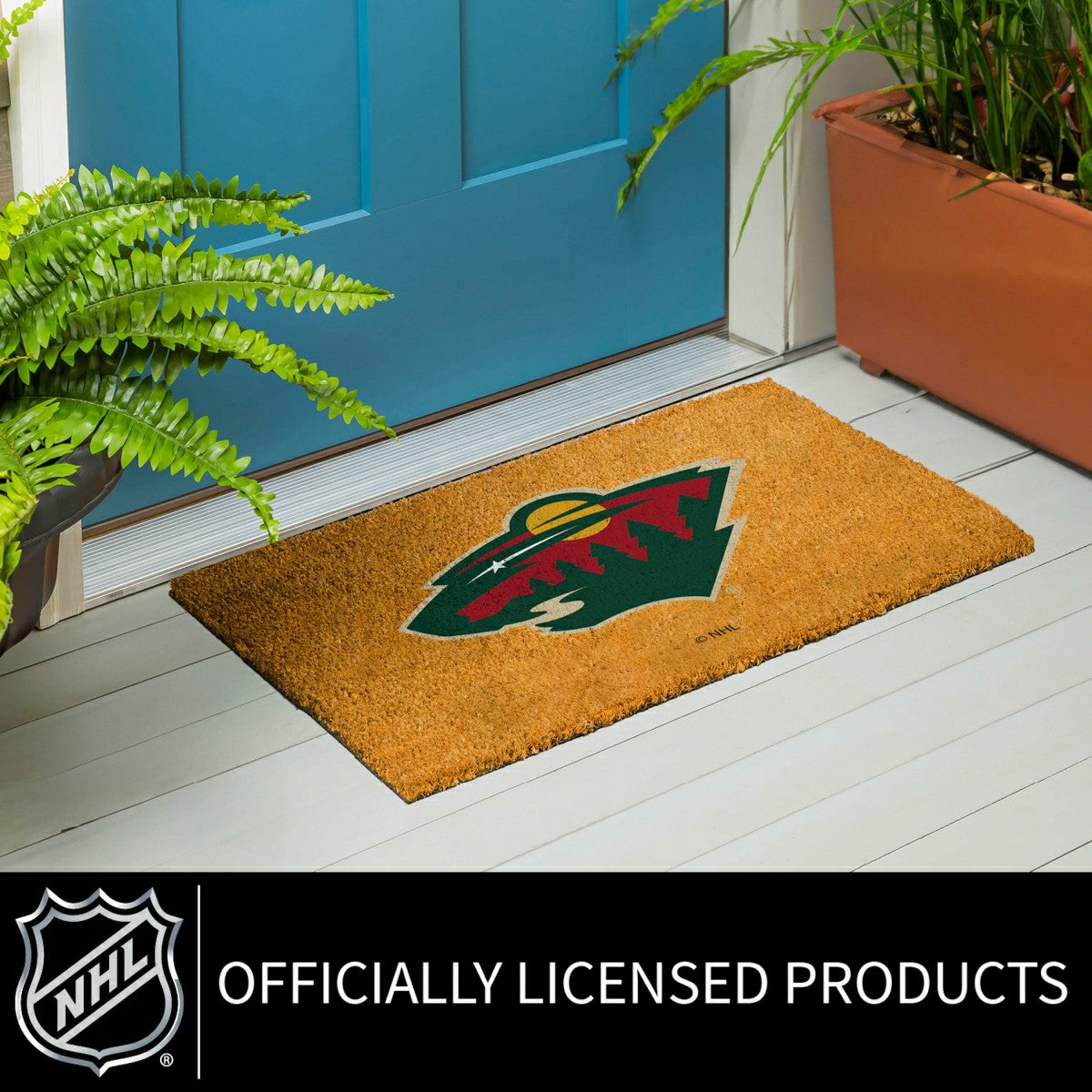 Team Sports America Best Seller - Coir Mat, 16"x28", Minnesota Wild