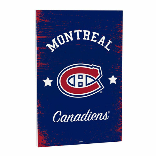 Team Sports America Classic - Montreal Canadiens Wood Wall Sign, 16x24