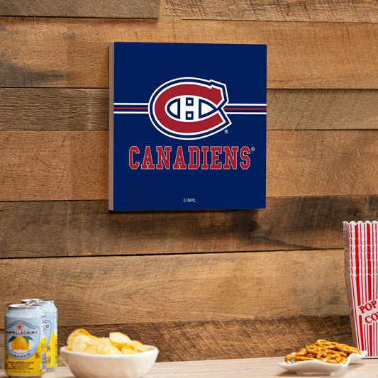 Team Sports America Everyday - Montreal Canadiens Wood Wall Sign, 12x12