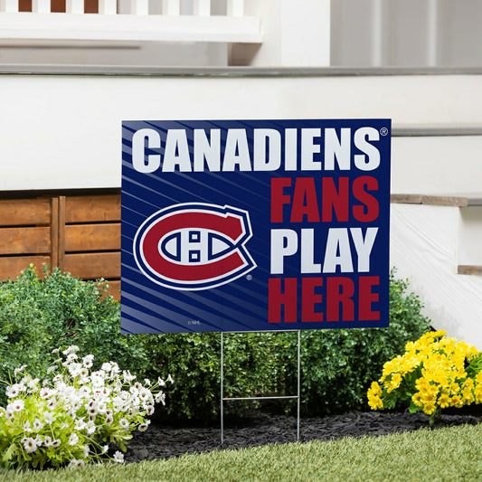 Team Sports America Everyday - Montreal Canadiens Coroplast Yard Sign "Fans Play Here"