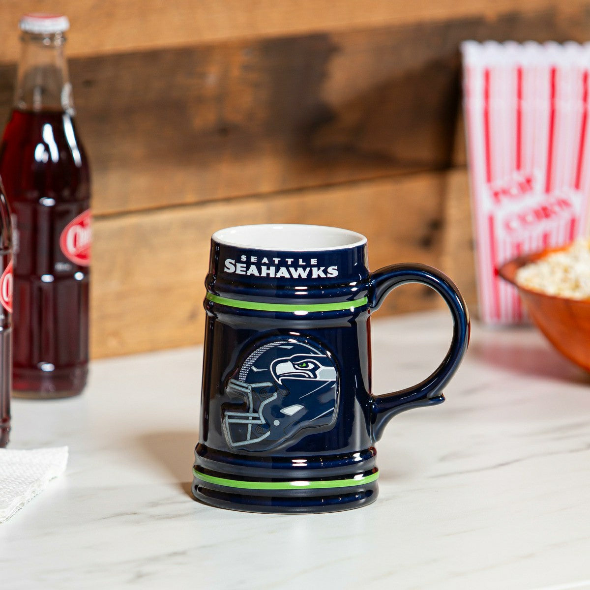 Team Sports America Recommended - Seattle Seahawks Ceramic Stein Cup, 24oz