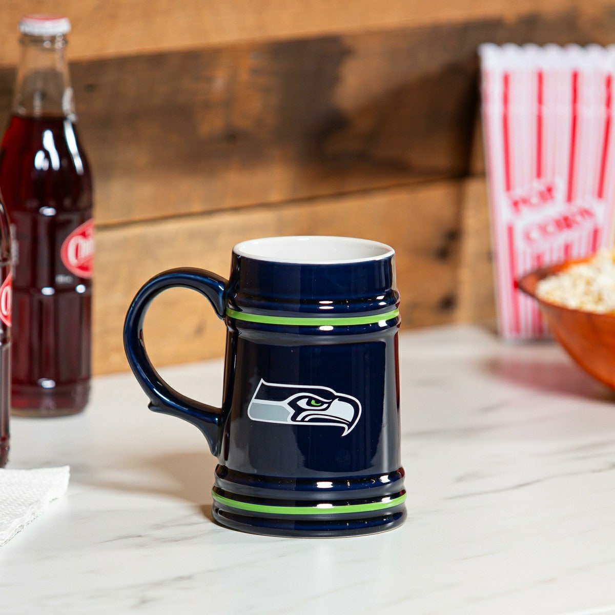 Team Sports America Recommended - Seattle Seahawks Ceramic Stein Cup, 24oz