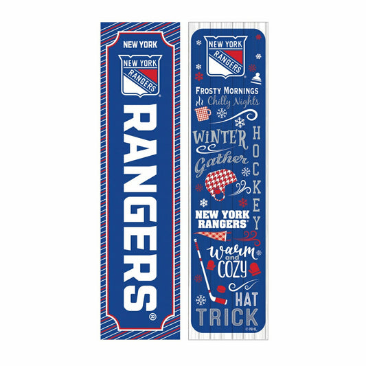Team Sports America Signature - 46" Double Sided Leaner, New York Rangers, Winter Seasonal