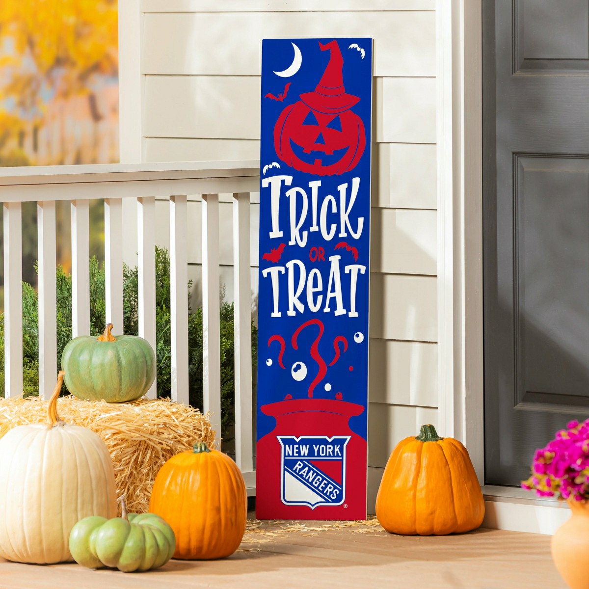 Team Sports America Classic - New York Rangers 47" Double Sided Leaner, Halloween