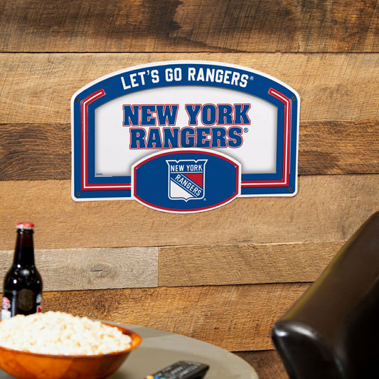 Team Sports America Exclusive - New York Rangers USA Embossed Steel Wall Sign, 11" x 17"