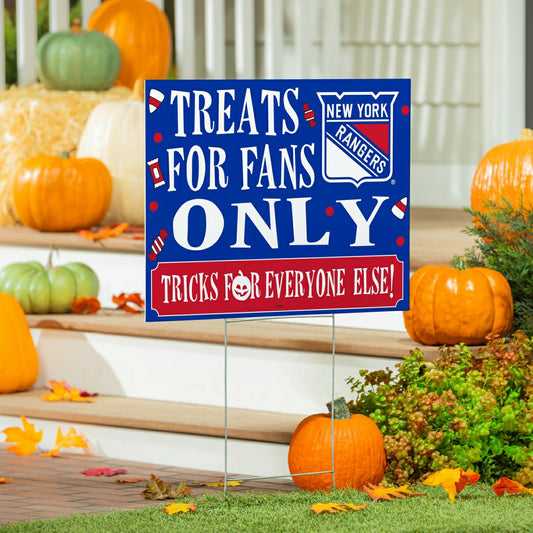 Team Sports America Signature - New York Rangers Yard Sign, Halloween Treats for Fans
