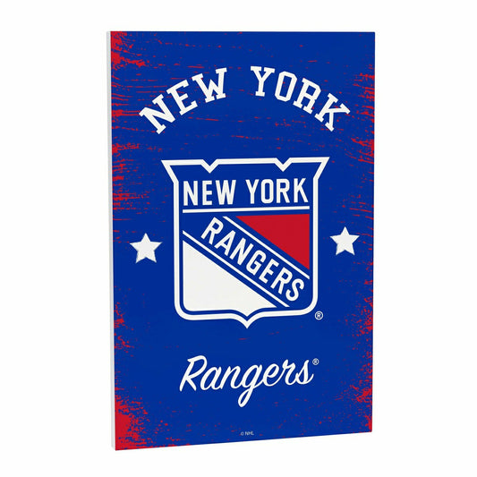 Team Sports America Everyday - New York Rangers Wood Wall Sign, 16x24