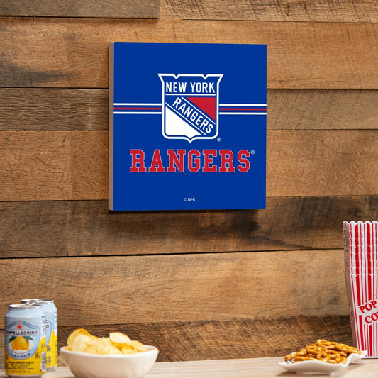 Team Sports America Value - New York Rangers Wood Wall Sign, 12x12