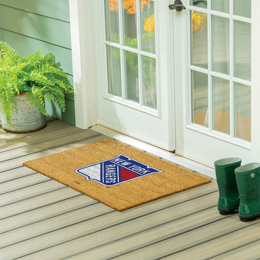 Team Sports America Classic - New York Rangers Large Full Color Coir Mat, 36"x24"
