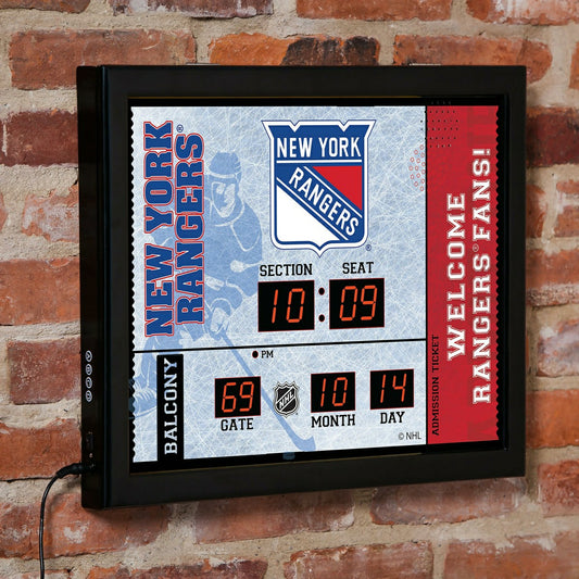 Team Sports America Everyday - Scoreboard Wall Clock, New York Rangers