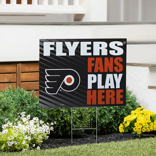 Team Sports America Best Seller - Philadelphia Flyers Coroplast Yard Sign "Fans Play Here"