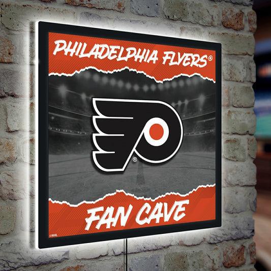 Team Sports America Recommended - Philadelphia Flyers 23"H x 23"L LED Wall Decor, Edgelite, Square
