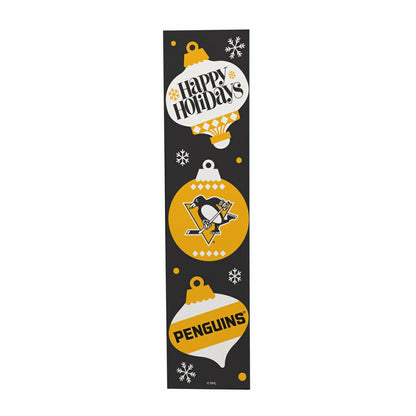 Team Sports America Best Seller - 47" Double Sided Leaner, Pittsburgh Penguins, Christmas