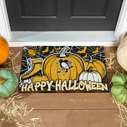 Team Sports America Recommended - Pittsburgh Penguins Halloween PVC Mat, 28"x16"