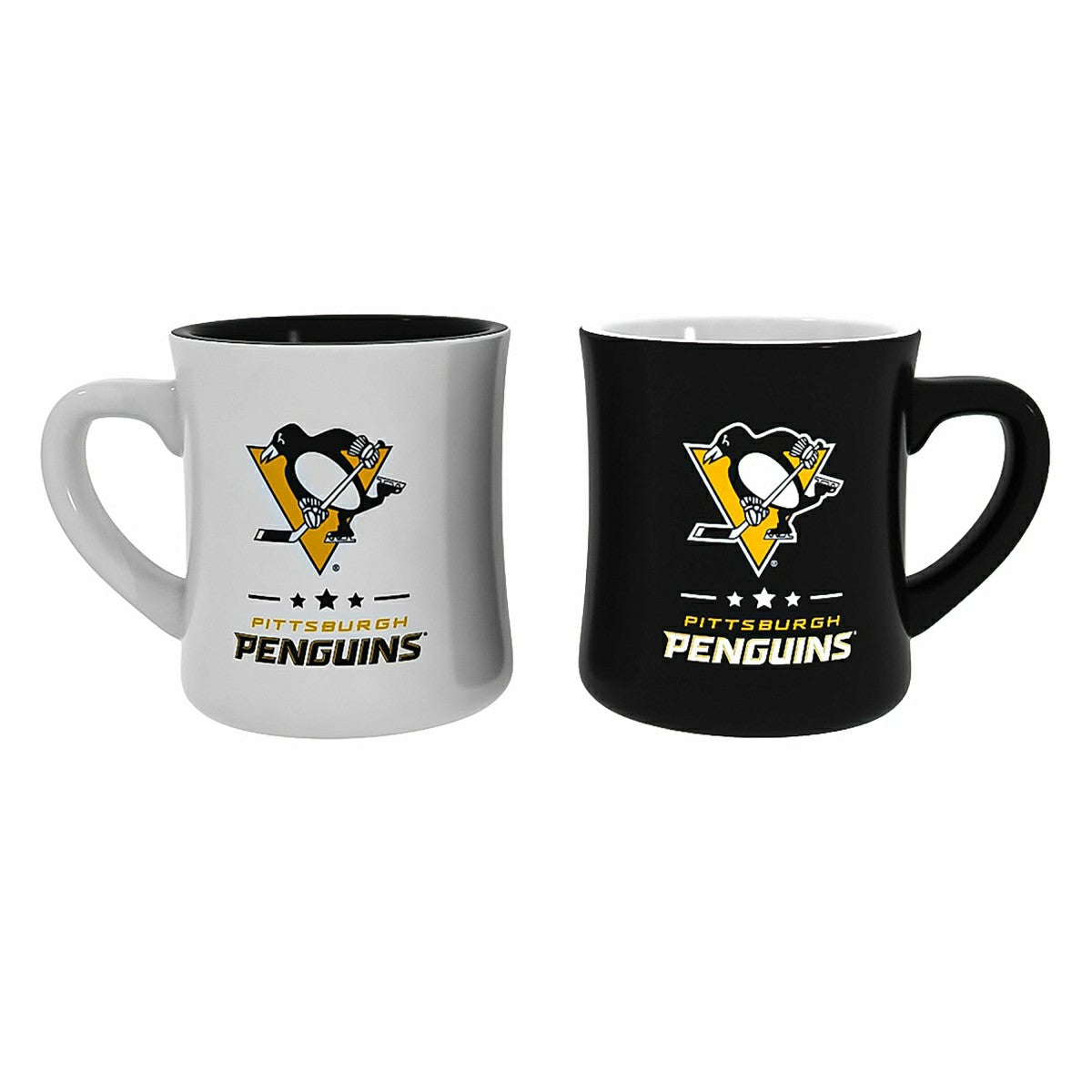 Team Sports America Classic - Pittsburgh Penguins 10oz Ceramic Cup Set, 2pc