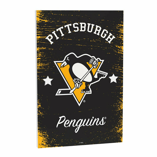 Team Sports America Value - Pittsburgh Penguins Wood Wall Sign, 16x24