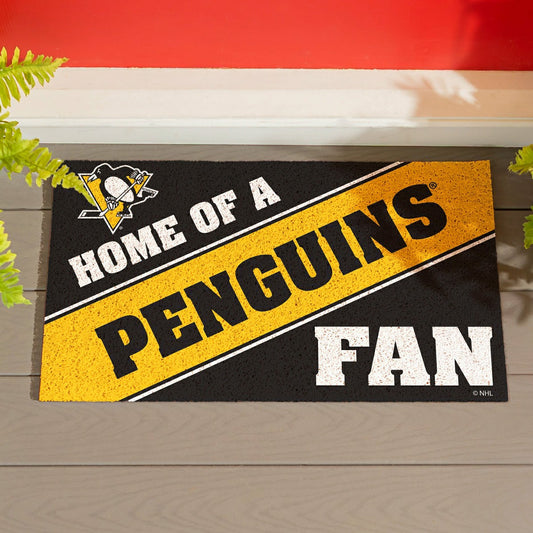 Team Sports America Essential - Pittsburgh Penguins, PVC Mat COLOR, Home of a Fan
