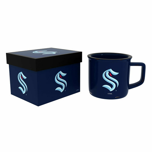 Team Sports America Everyday - Seattle Kraken Ceramic Camp Cup with Enamel Finish, 14oz
