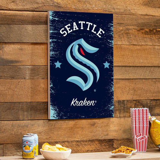 Team Sports America Value - Seattle Kraken Wood Wall Sign, 16x24