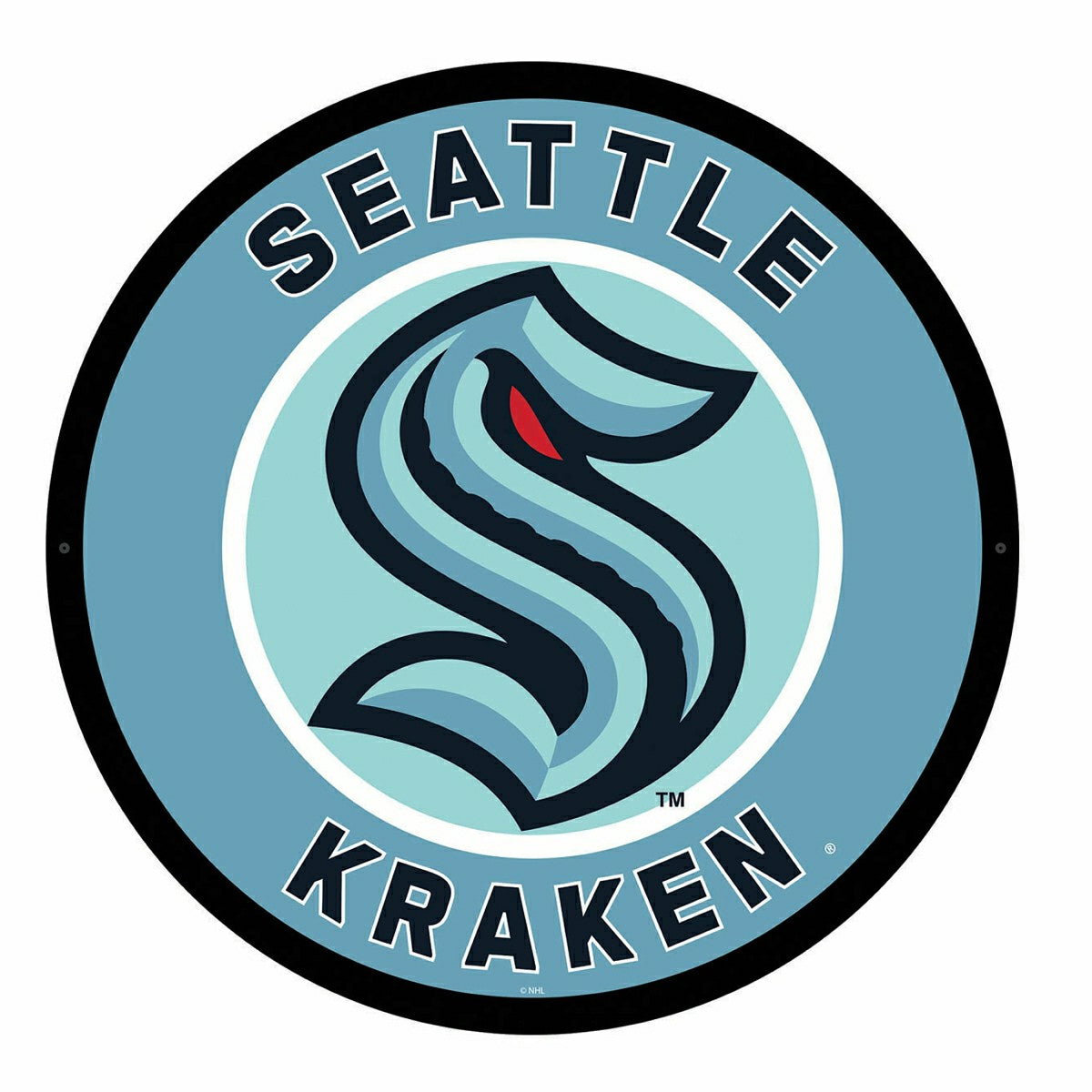 Team Sports America Signature - LED Wall Decor, Round, Seattle Kraken