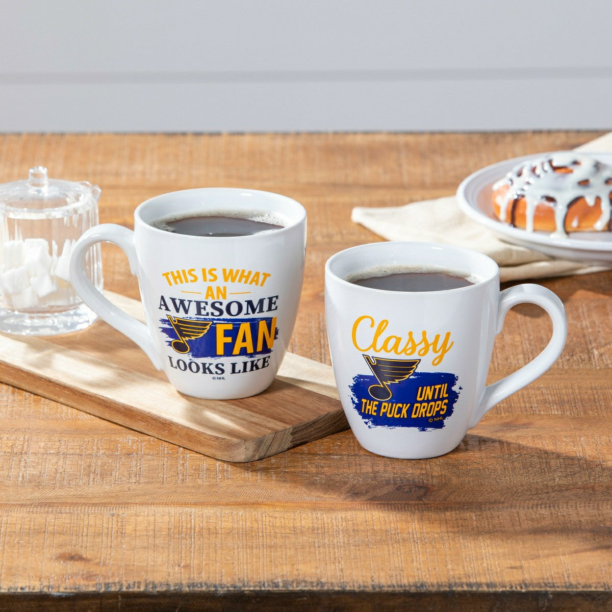 Team Sports America Essential - Ceramic Cup o' Java 17oz Gift Set, St Louis Blues