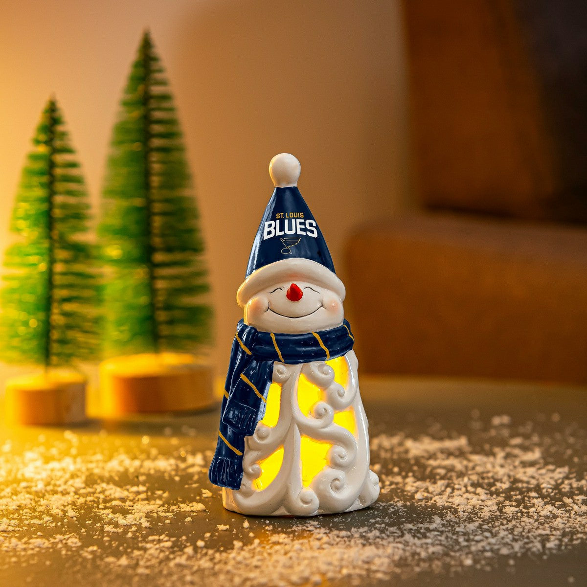 Team Sports America Everyday - St. Louis Blues Snowman LED Statuary, 8"
