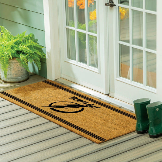 Team Sports America Best Seller - Tampa Bay Lightning Extra Large One Color Coir Mat, 60"x24"