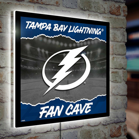 Team Sports America Classic - Tampa Bay Lightning 23"H x 23"L LED Wall Decor, Edgelite, Square