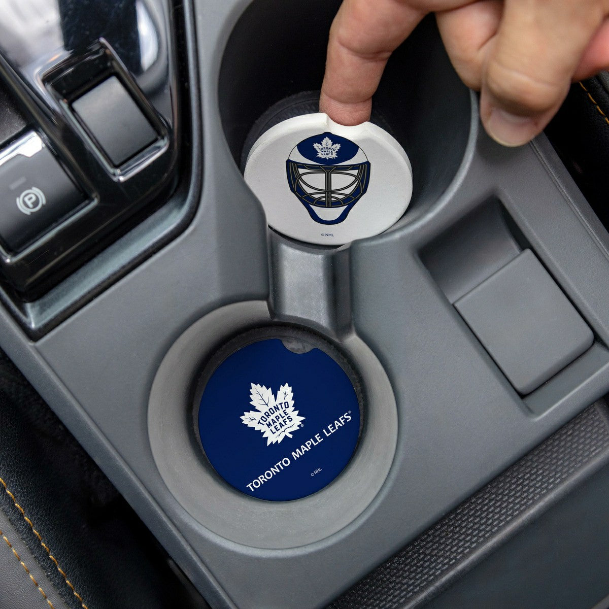 Team Sports America Essential - Toronto Maple Leafs Car Coaster Set, 2pc